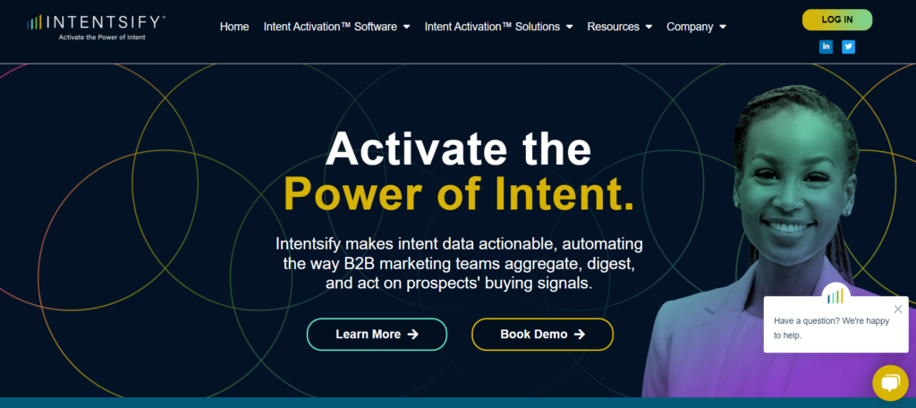 Intensify Landing Page